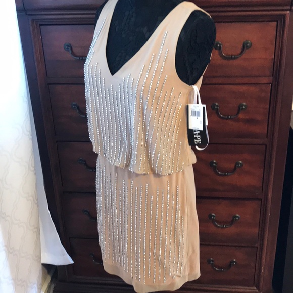 Xscape Dresses & Skirts - NWT Xscape Nude color beaded dress.  Carrie like-8